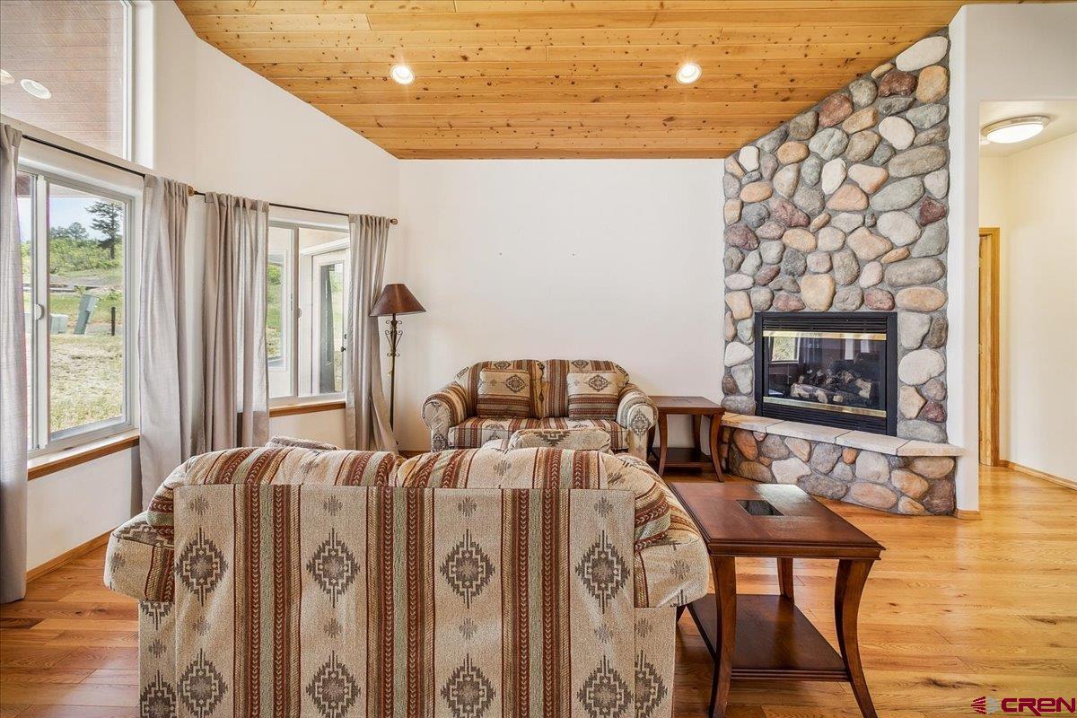 196 Dylan Drive Pagosa Springs, CO 81147 - Photo 14 of 44 a front view of a house with outdoor seating