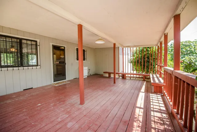 a view of a house with wooden floor