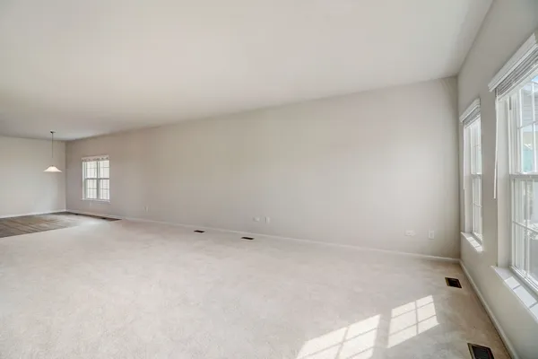 an empty room with a window