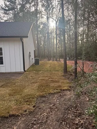 a backyard of a house