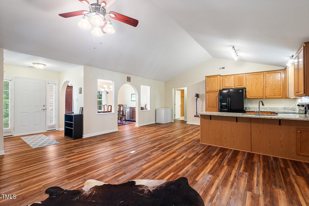 2023 Antioch Church Road Timberlake, NC 27583 - Photo 5 of 40 a view of kitchen with sink and wooden floor