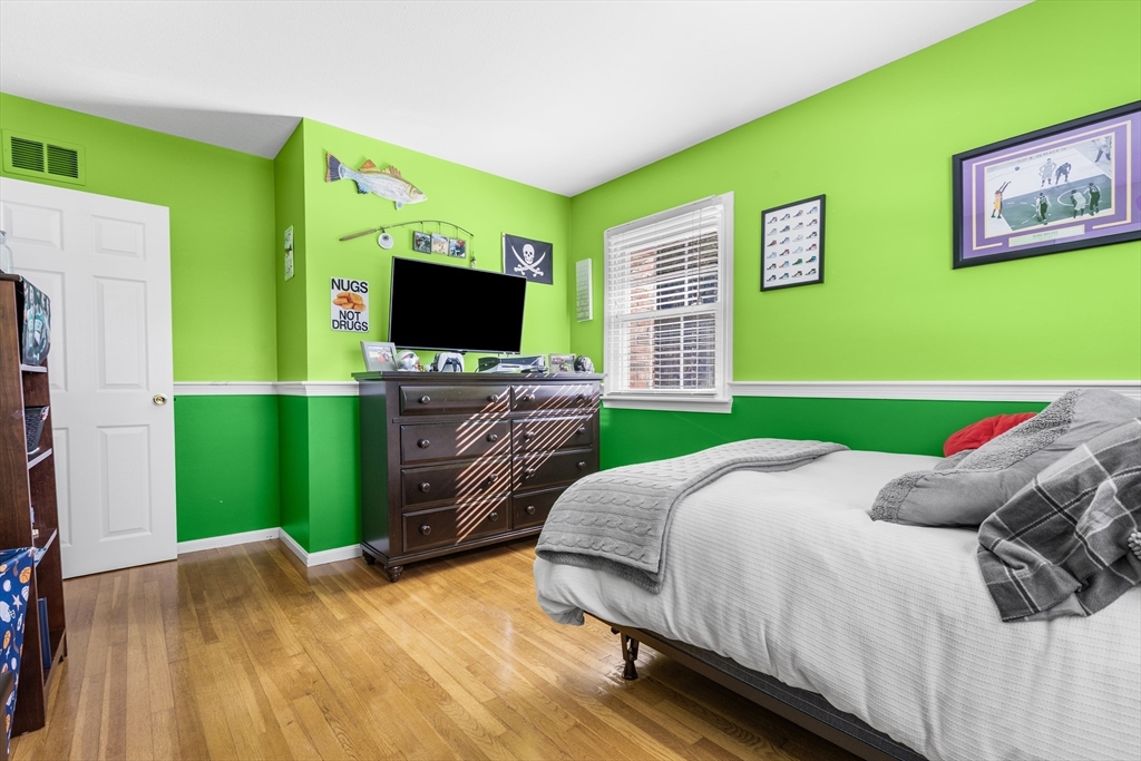 27 Audubon Road Reading, MA 01867 - Photo 20 of 35 a bedroom with a bed and a flat screen tv