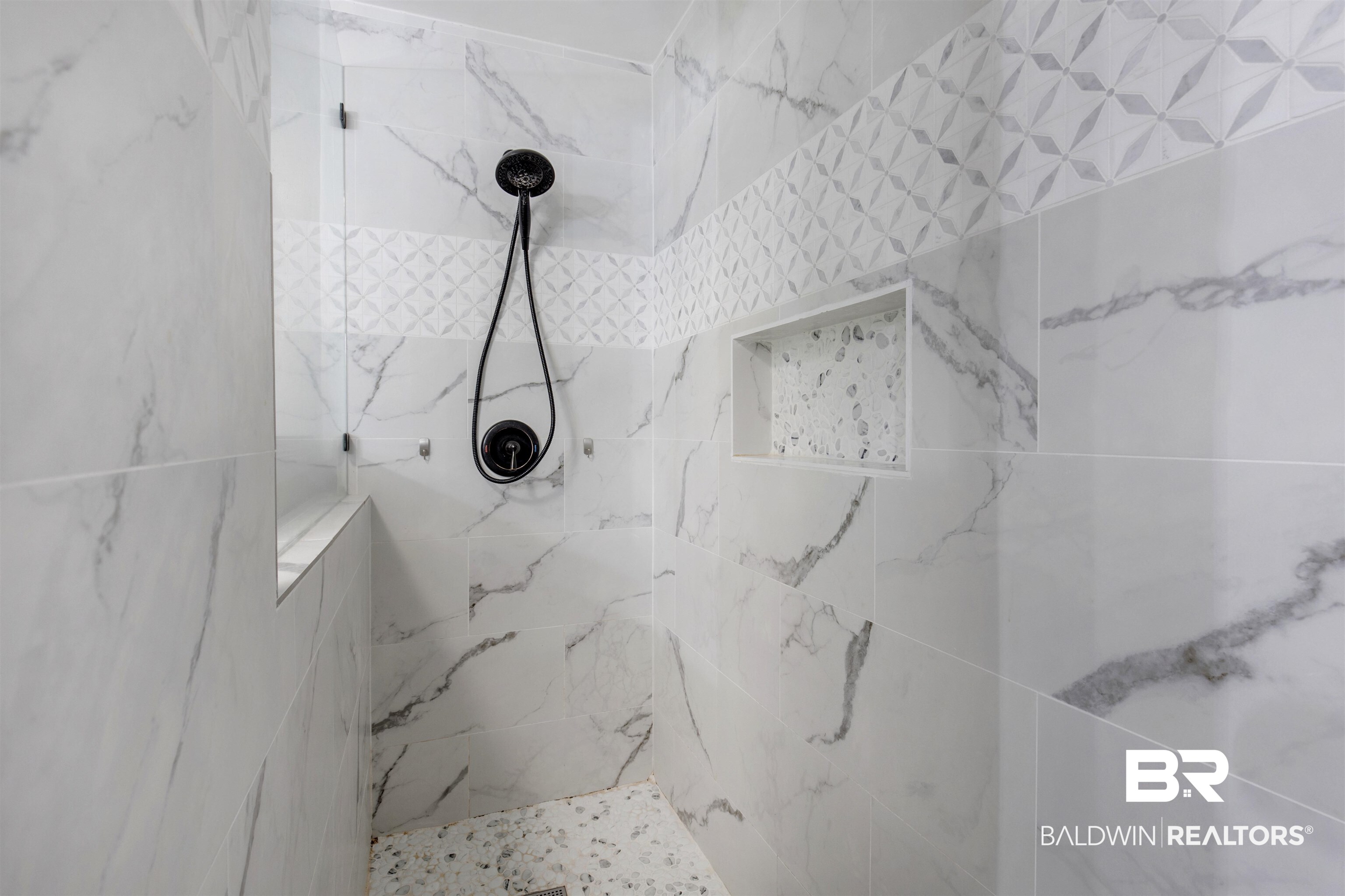 13925 Fort Lake Road Grand Bay, AL 36541 - Photo 14 of 37 Bathroom featuring a marble finish shower