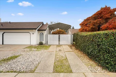 a backyard of a house