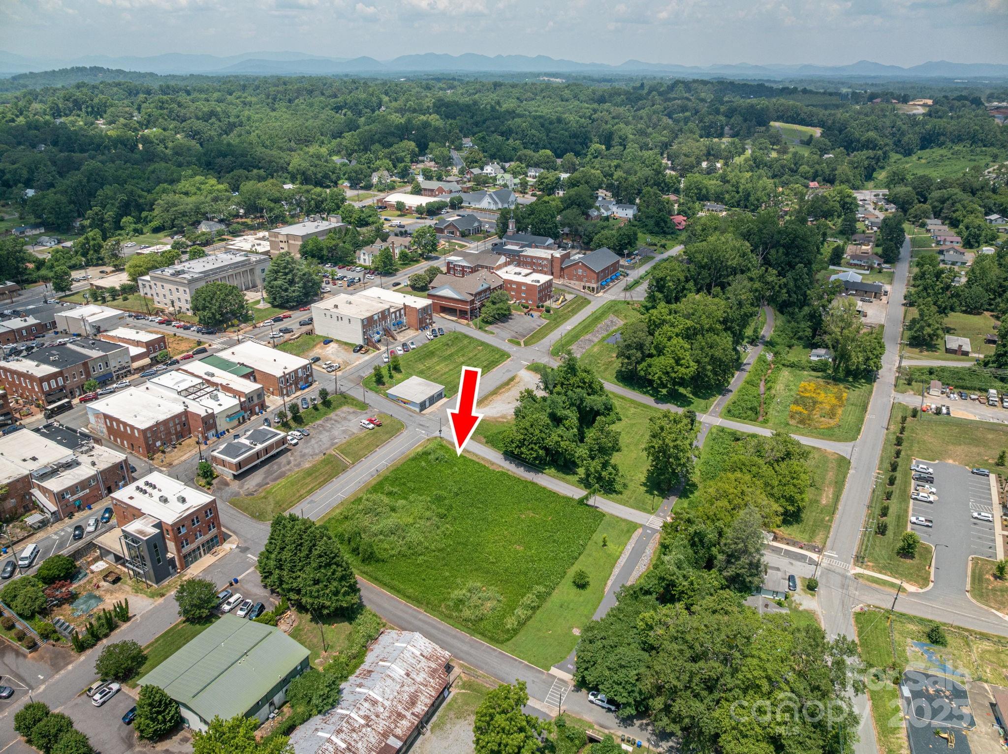 0 East 1st Street Rutherfordton, NC 28139 - Photo 12 of 24 an aerial view of residential houses with outdoor space and trees