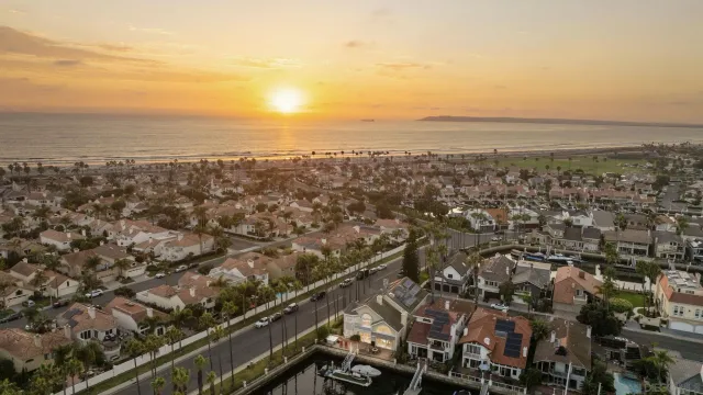 an aerial view of multiple house