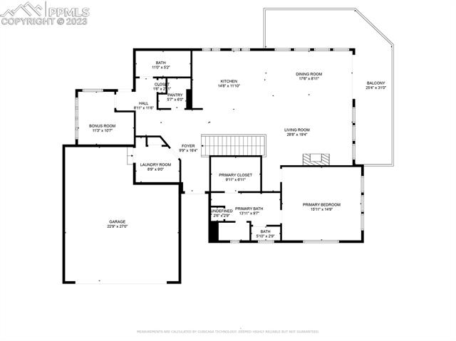 5020 South High Ridge View Manitou Springs, CO 80829 - Photo 45 of 46 Main level floor plan