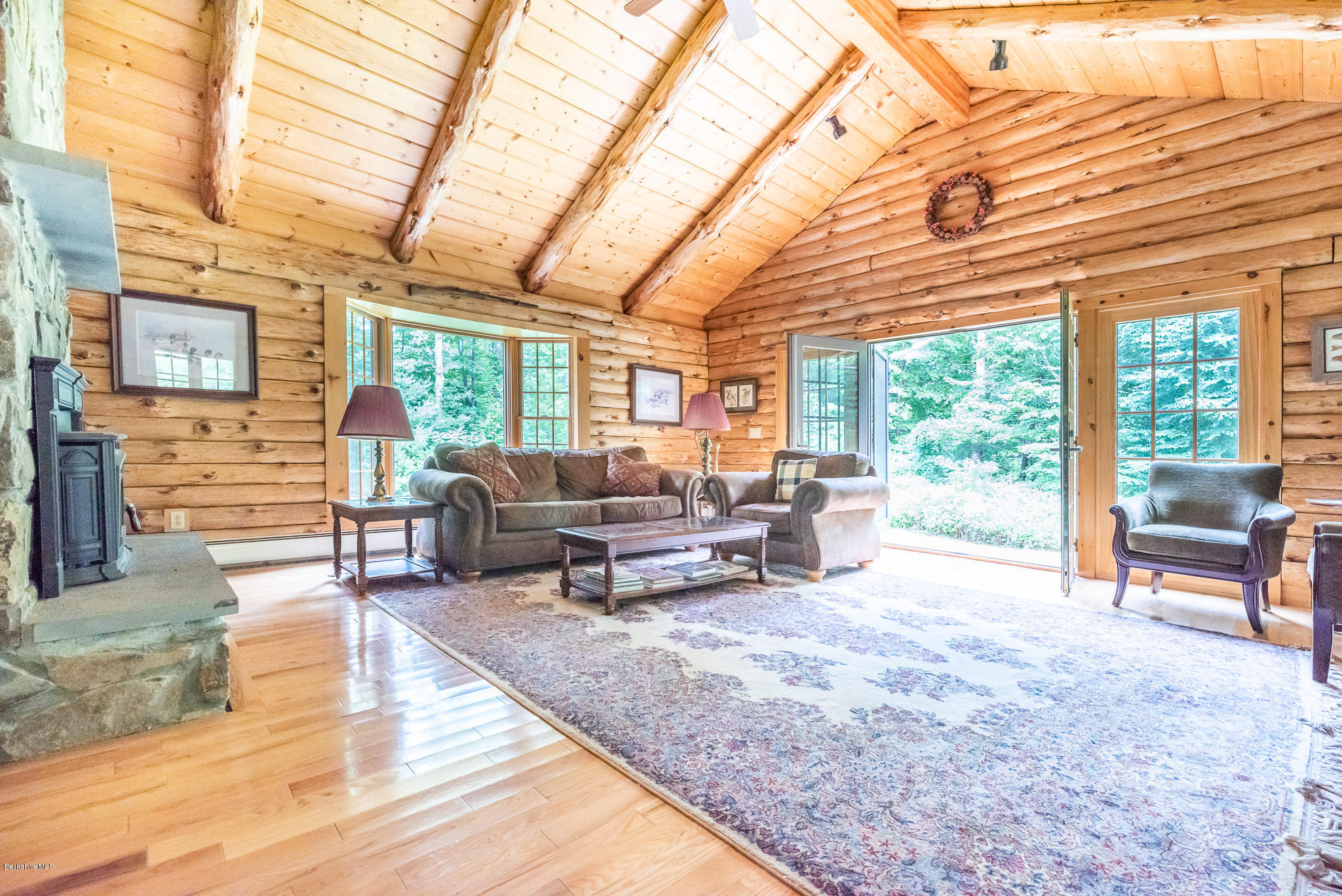 28 Cobb Road West Stockbridge, MA 01236 - Photo 12 of 29 Living Room with French Doors