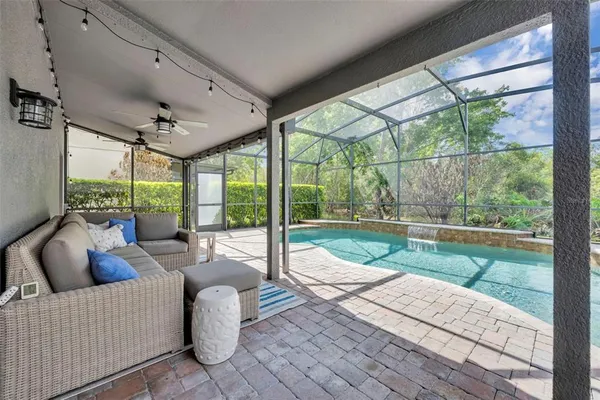 an aerial view of residential building with outdoor space