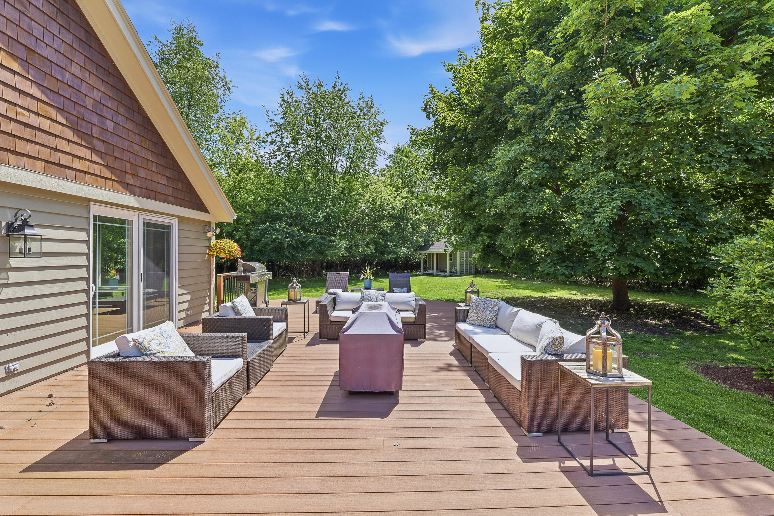 34899 Pabst Road Summit, WI 53066 - Photo 12 of 38 Plenty of room to relax or entertain on the generously sized deck.