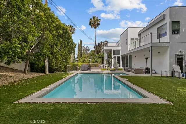 a view of outdoor space pool and lake view