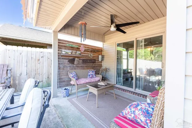 a outdoor space with furniture