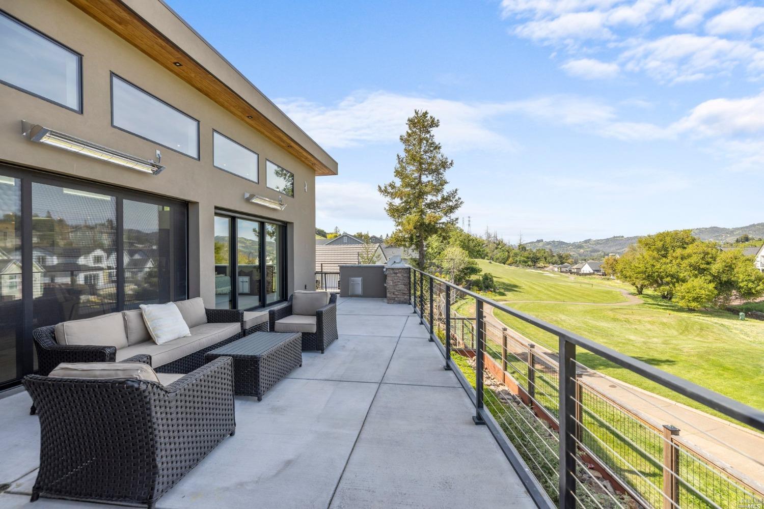 3754 St Andrews Drive Santa Rosa, CA 95403 - Photo 3 of 37 Main Deck overlooking golf course, view to the North