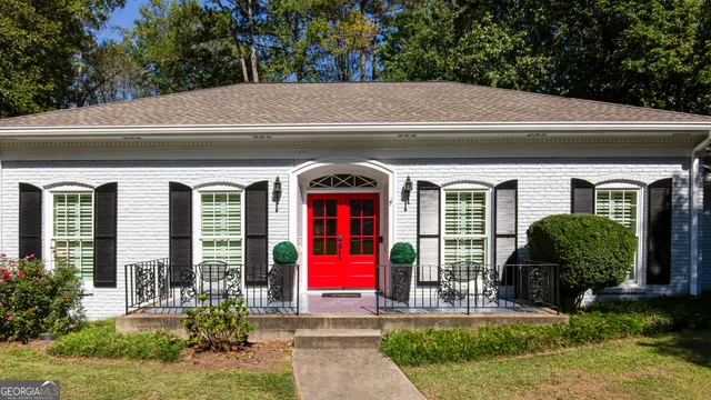 a front view of a house with porch