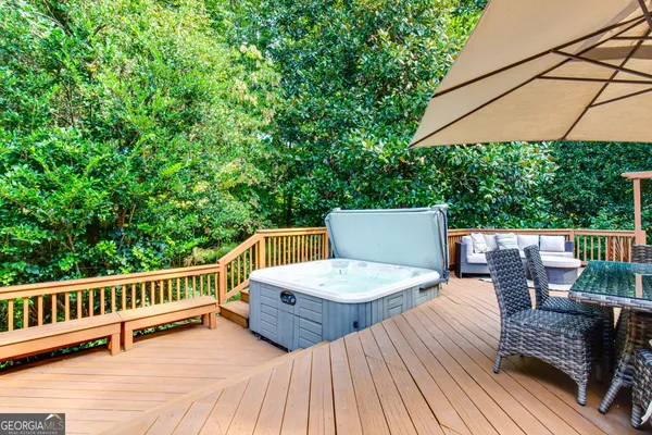 a view of outdoor space with seating space