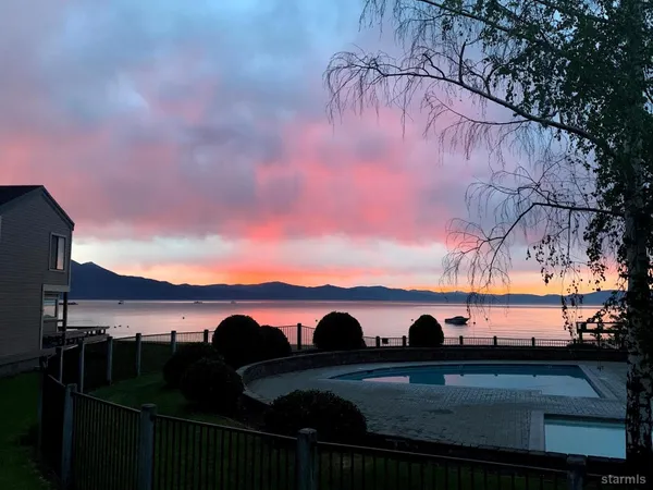 a view of lake with mountain view