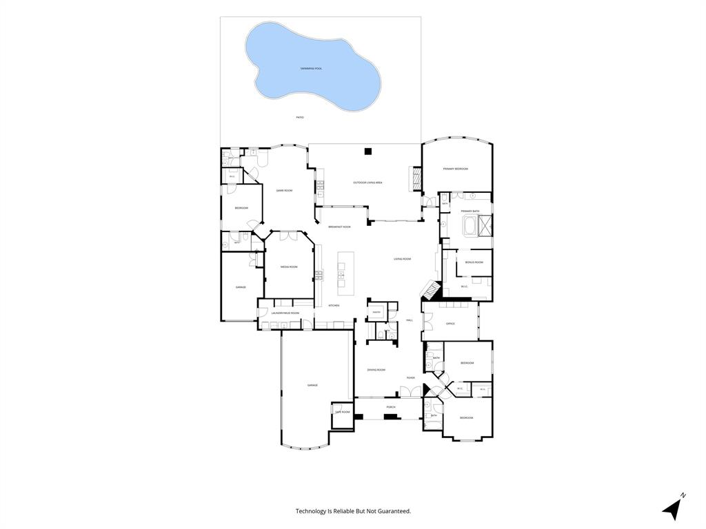 861 Hayden Road Lantana, TX 76226 - Photo 40 of 40 Floor plan is deemed highly reliable but not guaranteed.