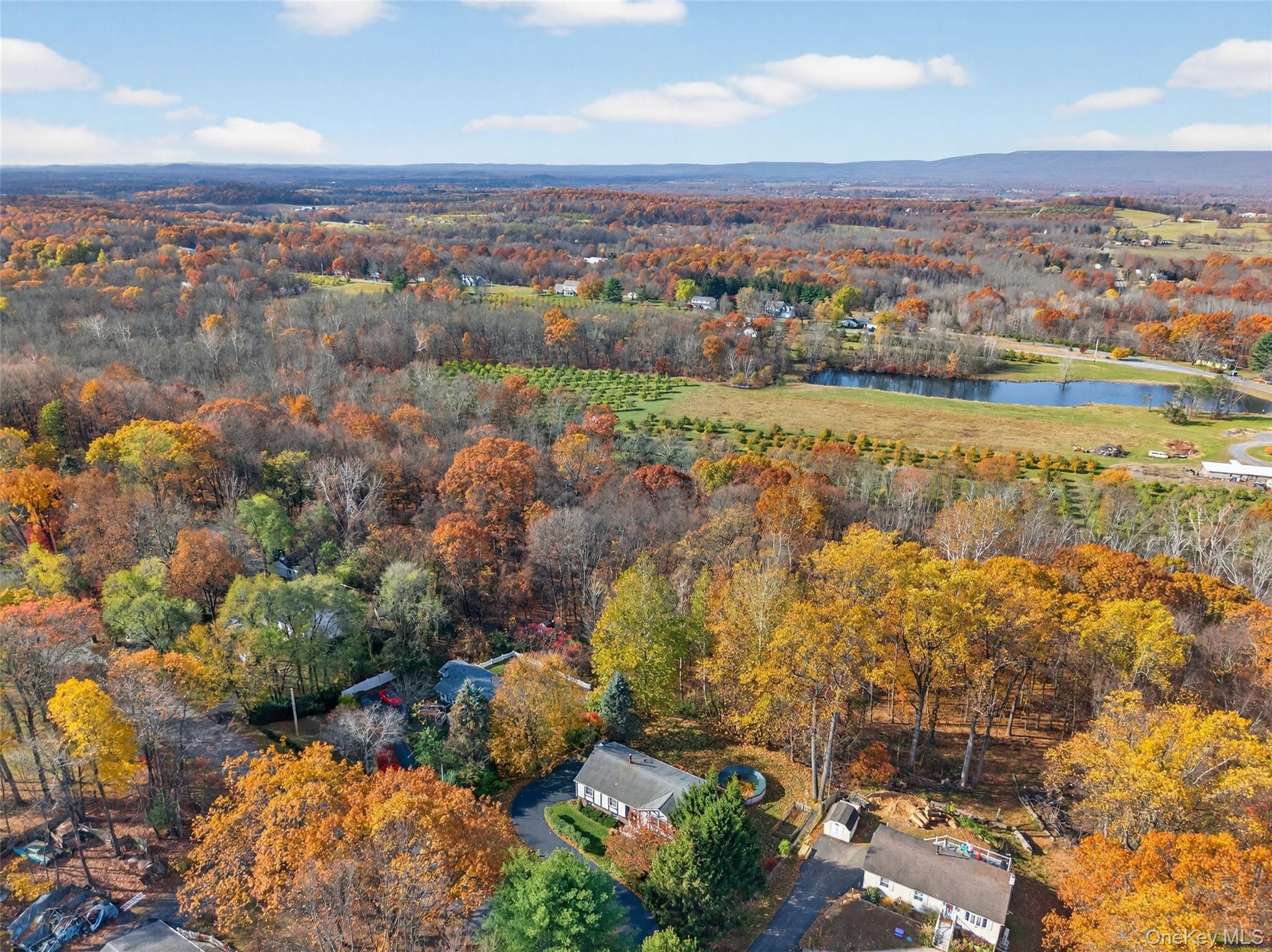 7 Colleen Lane Wallkill, NY 12589 - Photo 12 of 39 Aerial overview of property's location with a large body of water and a forest