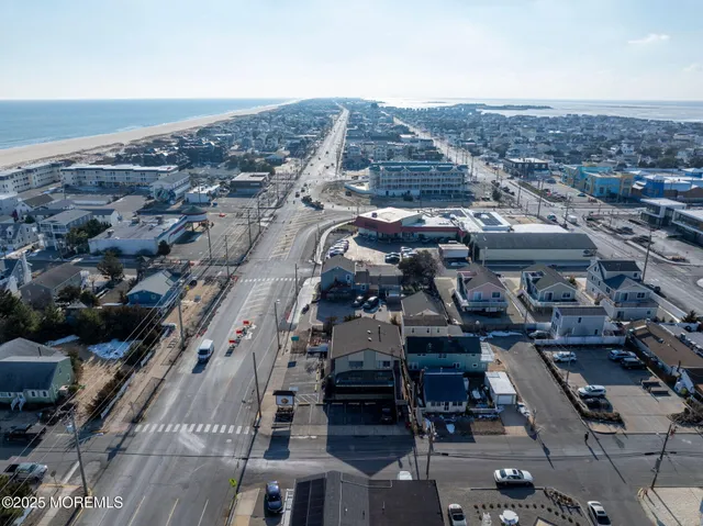 an aerial view of a building