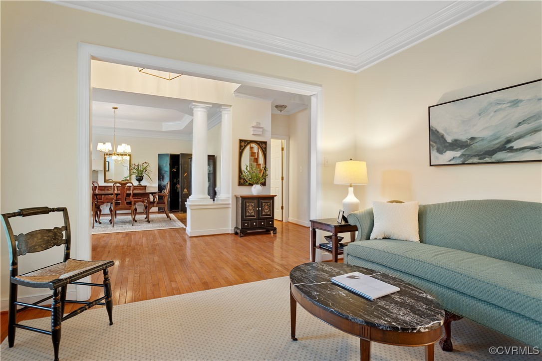 1007 Kingham Drive Midlothian, VA 23114 - Photo 11 of 42 a living room with furniture and wooden floor