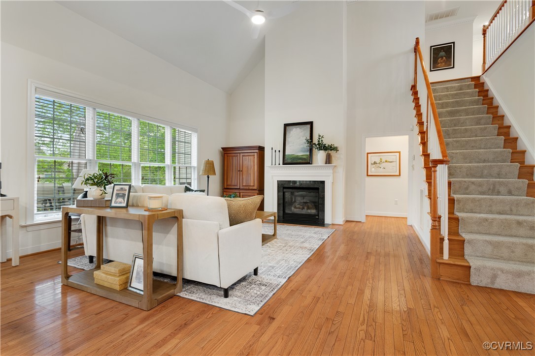 1007 Kingham Drive Midlothian, VA 23114 - Photo 19 of 42 a living room with furniture and a fireplace