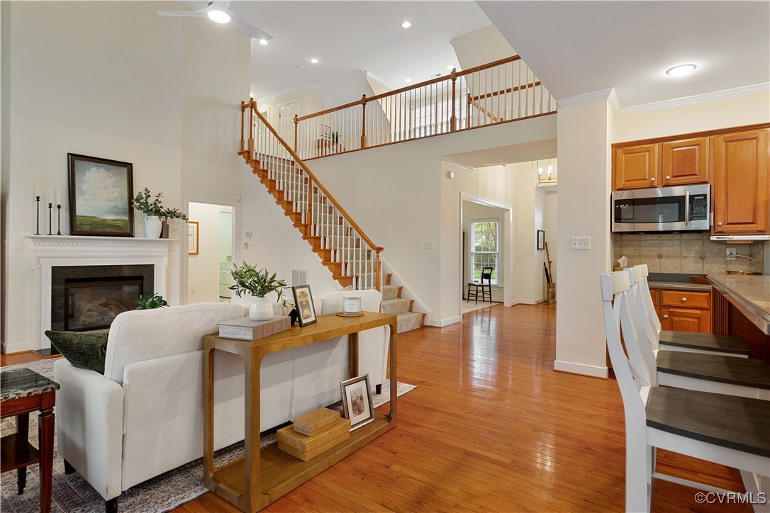 1007 Kingham Drive Midlothian, VA 23114 - Photo 25 of 42 a living room with furniture and a fireplace