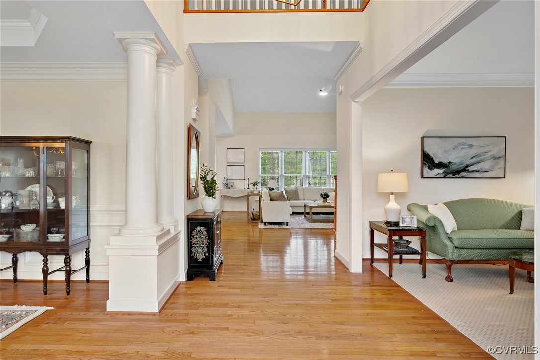 1007 Kingham Drive Midlothian, VA 23114 - Photo 7 of 42 a living room with furniture and a wooden floor