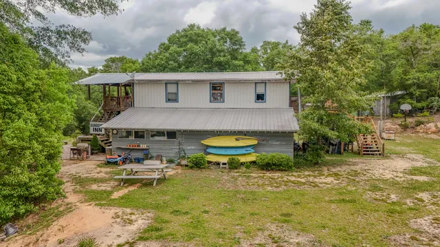 a house with trees in front of it
