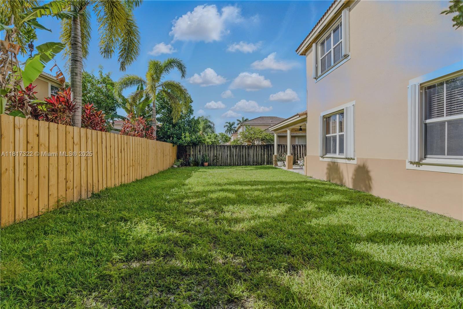 12251 Southwest 122nd Path Miami, FL 33186 - Photo 24 of 56 a view of yard with swimming pool and wooden fence