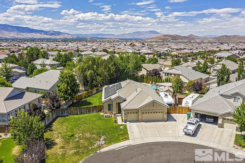 10010 Stonechase Court Reno, NV 89521 - Photo 27 of 33 an aerial view of a house with a garden