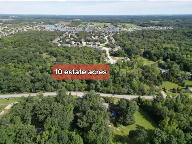an aerial view of residential house with outdoor space and garden view