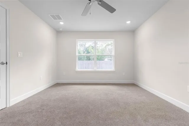 an empty room with a window