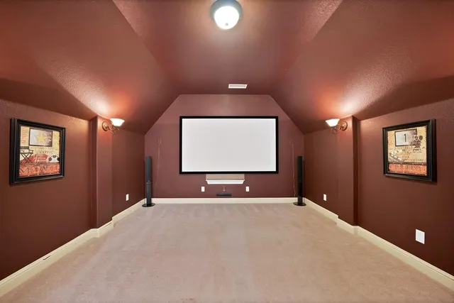 a view of a projector room with a projector