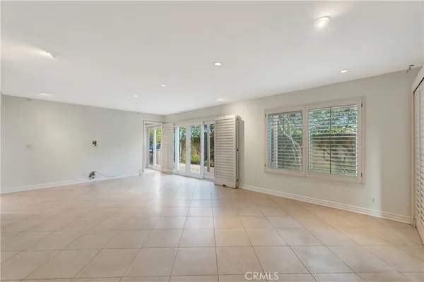 a room with a large window