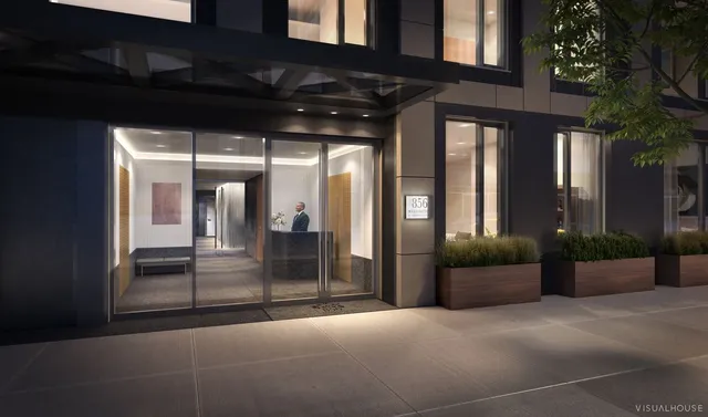 a view of a large building with a city view