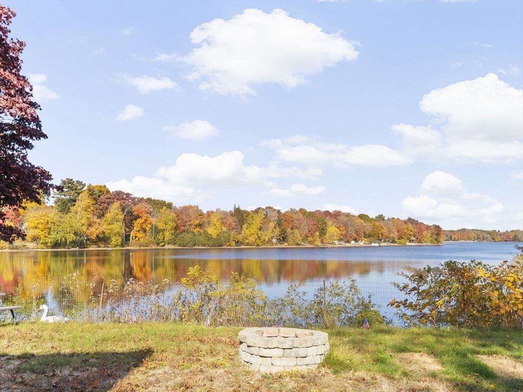 22 Beach Road Sharon, MA 02067 - Photo 22 of 27 a view of a lake with houses in the back