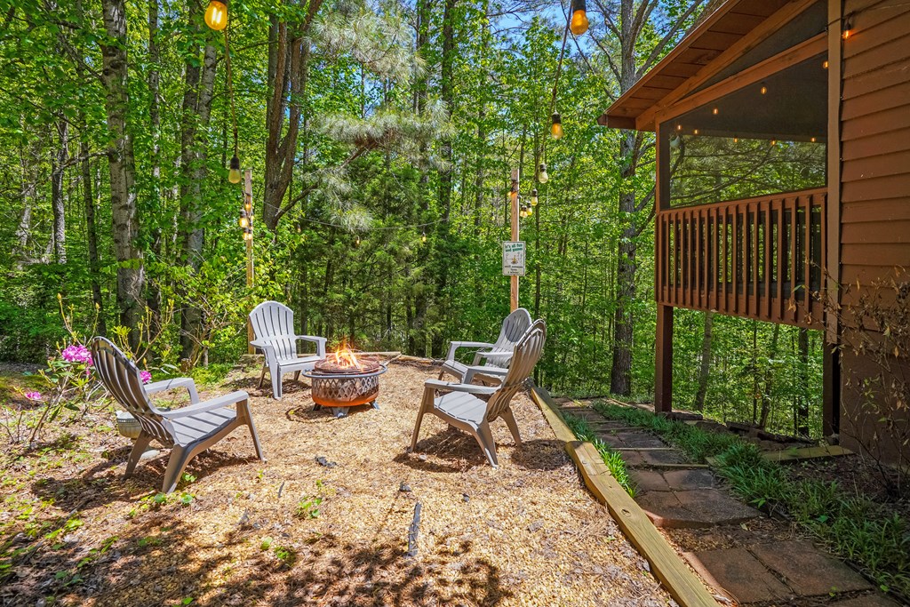 41 Courtside Court Ellijay, GA 30540 - Photo 32 of 34 a view of backyard with a table and chairs