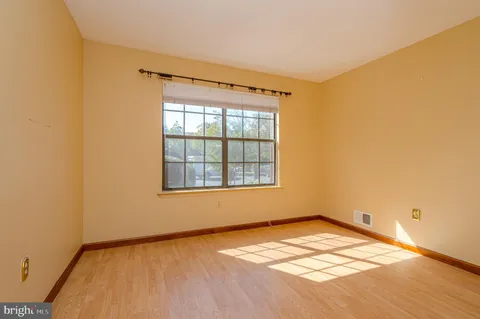 a view of a room with a window