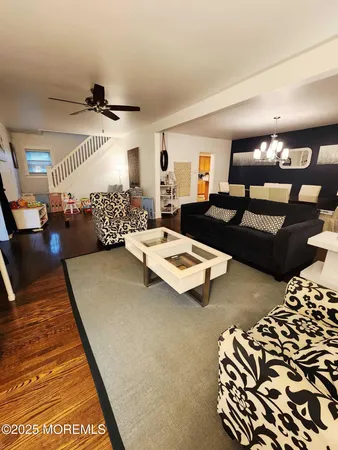 a living room with furniture and a couch