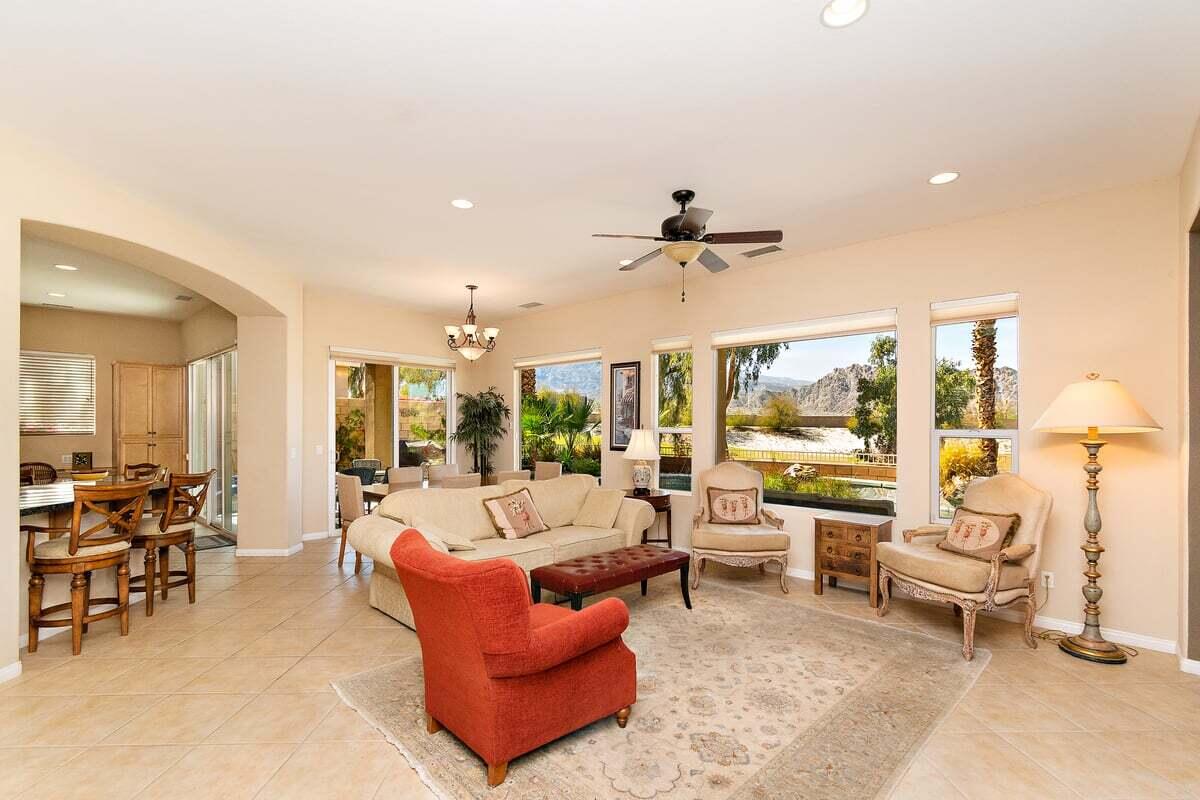 81086 Barrel Cactus Road La Quinta, CA 92253 - Photo 15 of 36 a living room with furniture and a large window