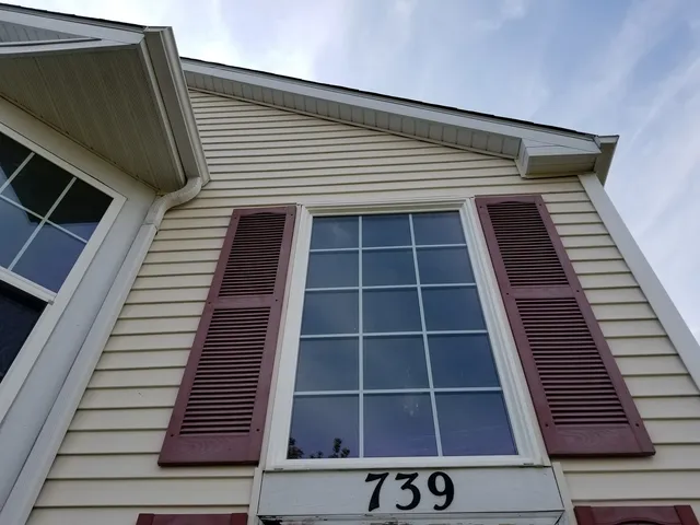 a front view of a house