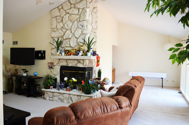 1829 Koehling Road Northbrook, IL 60062 - Photo 3 of 13 a living room with furniture a fireplace and a potted plant