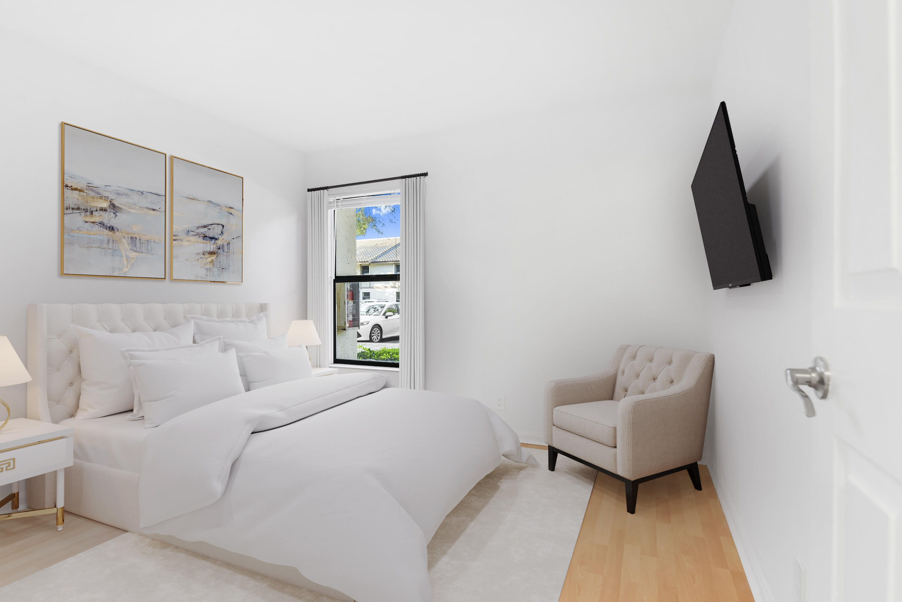 3129 Millwood Terrace, Unit M137 Boca Raton, FL 33431 - Photo 19 of 58 Virtually Staged Guest bedroom