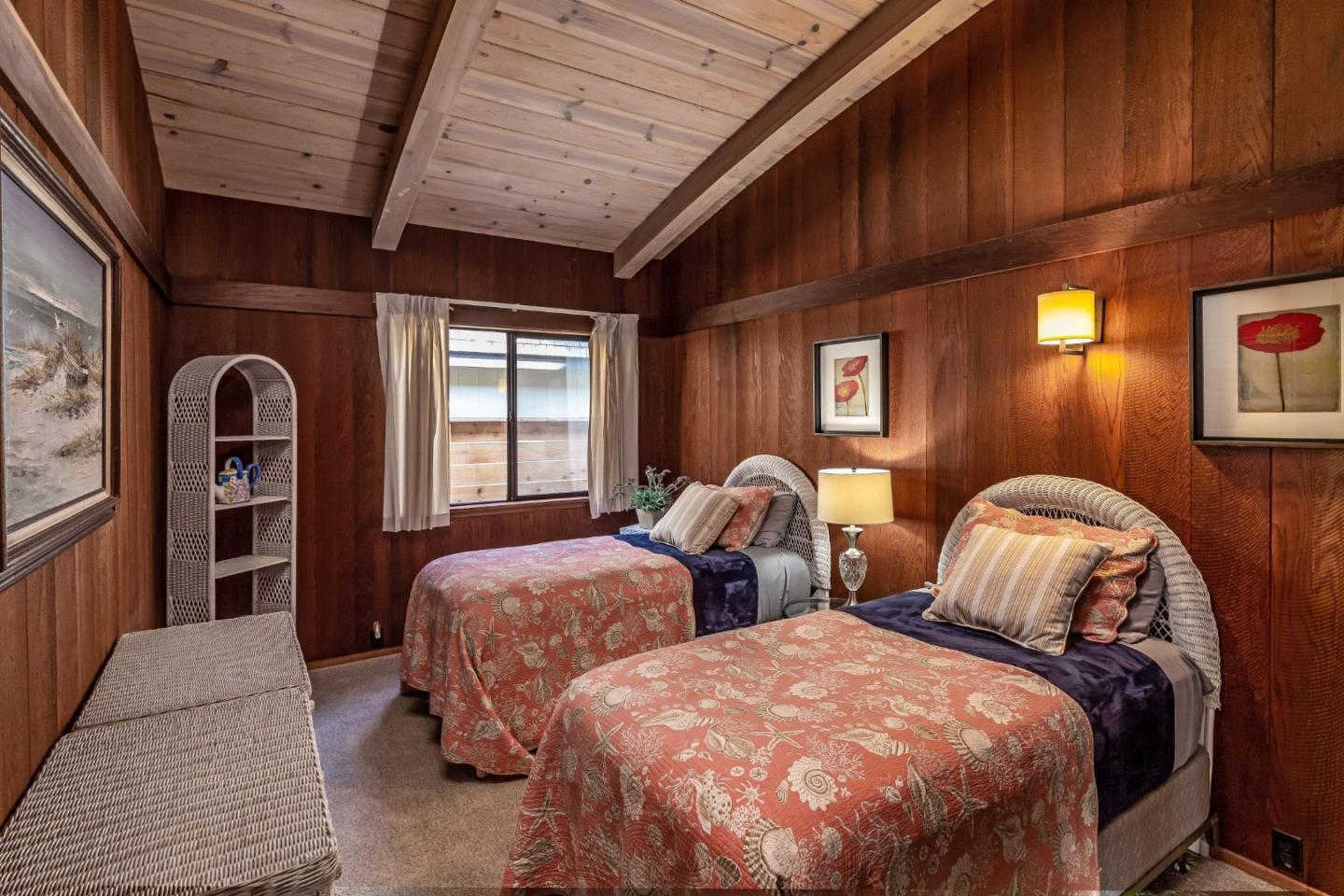638 Beach Drive Aptos, CA 95003 - Photo 29 of 40 a bedroom with two beds and painting on the wall