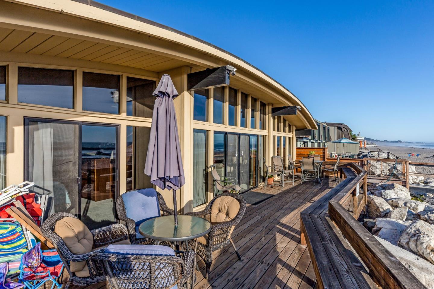 638 Beach Drive Aptos, CA 95003 - Photo 39 of 40 a front view of a house with outdoor seating