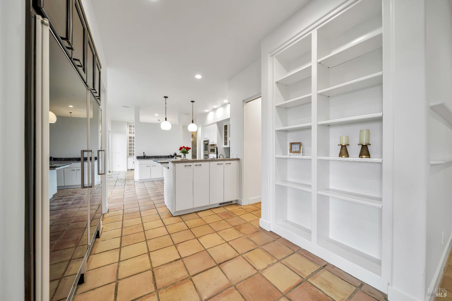 1041 Las Amigas Road Napa, CA 94559 - Photo 11 of 45 Built In Sub Zero Refrigerator, Thoughtful shelving for art display throughout