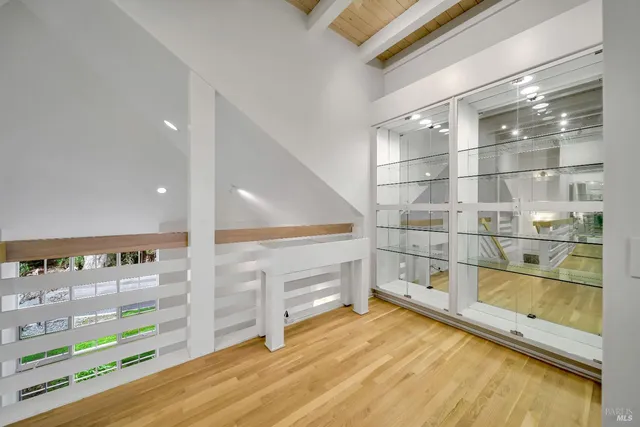 a view of wooden floor in a room