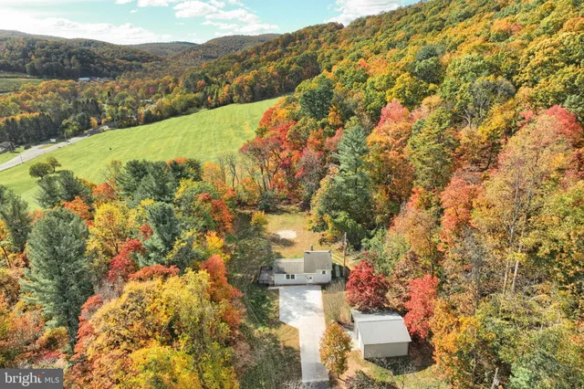 a view of lake and mountain