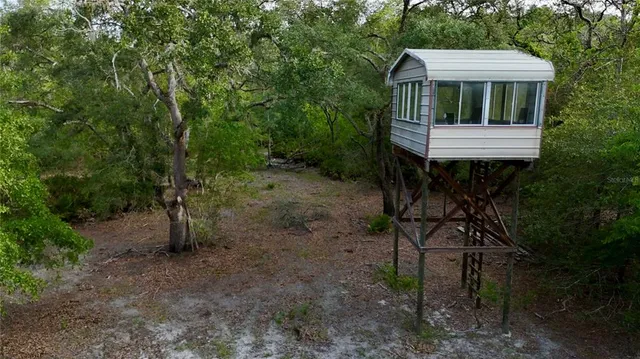 a view of backyard with green space