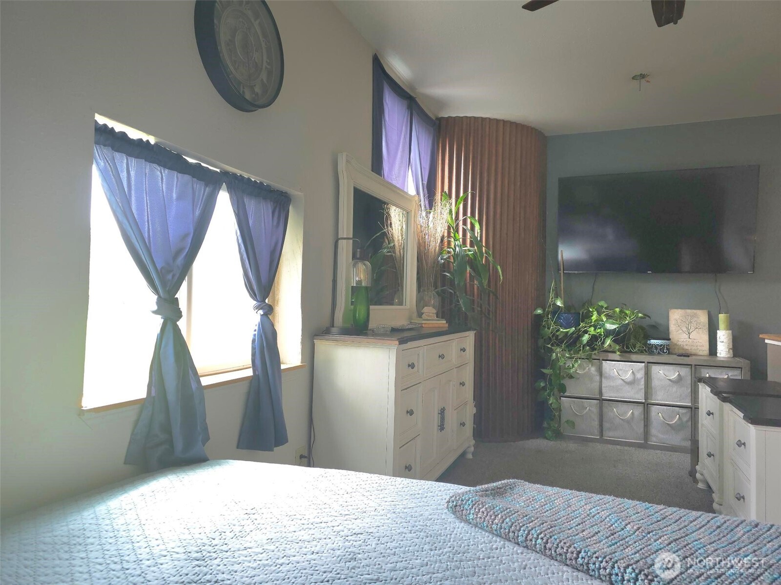 2111 B Sargent Road Addy, WA 99101 - Photo 38 of 40 a bedroom with a bed closet and a large mirror